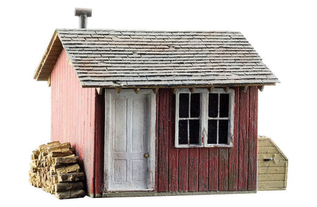 Work Shed - Built-&-Ready(R) Landmark Structures(R) -- Assembled - 1-1/4 x 1-1/16 x 1"  3.2 x 2.7 x 2.5cm
