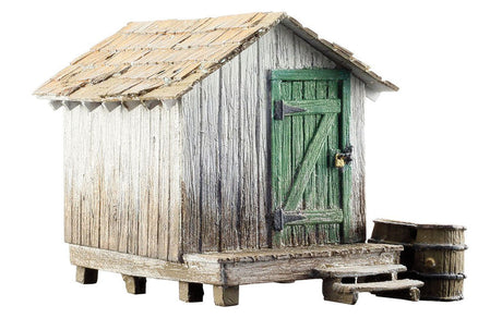 Wood Shack - Built-&-Ready(R) Landmark Structures(R) -- Assembled - 23/32 x 1 1/8 x 11/16"  1.82 x 2.85 x 1.74 cm
