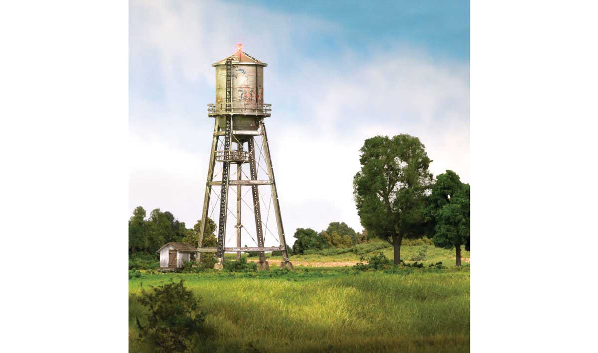 Rustic Water Tower - Built-&-Ready(R) Landmark Structure -- Assembled  2 1/8 x 2 17/32 x 5 1/2"  5.39 x 6.42 x 13.9 cm-2