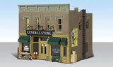 Lubener's General Store - Built-&-Ready Landmark Structures(R) -- Assembled - 4-7/8 x 3-5/8"   11.3 x 9.2cm-1