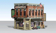 Corner Emporium - Built-&-Ready Landmark Structures(R) -- Assembled - 4-3/16 x 2-3/4"  10.6 x 7cm-1