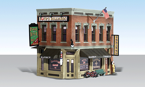 Corner Emporium - Built-&-Ready Landmark Structures(R) -- Assembled - 4-3/16 x 2-3/4"  10.6 x 7cm-1