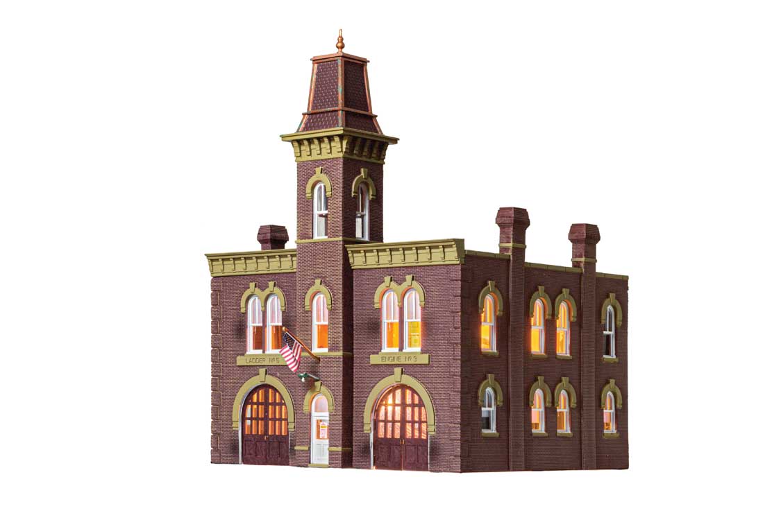 Firehouse - Built-&-Ready Landmark Structures(R) -- Assembled - 6-21/32 x 5-7/8"  16.9 x 14.9cm-2