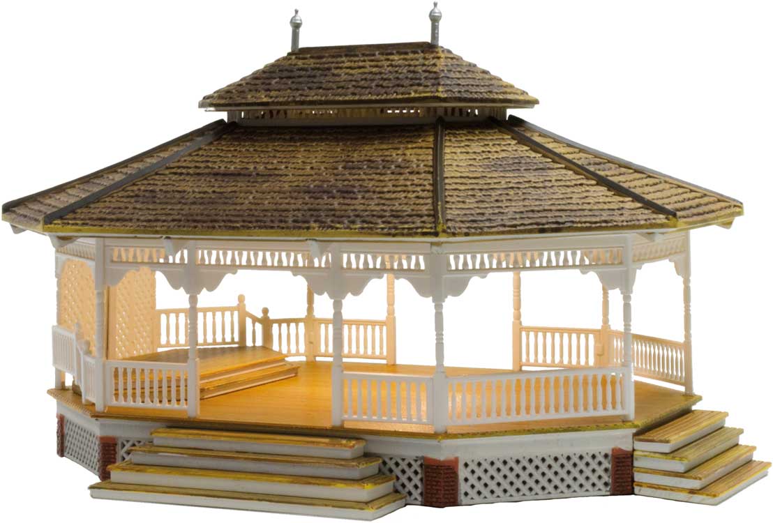 Built-&-Ready Landmark Structures(R) - Assembled -- Grand Gazebo - 6-5/16 x 5-9/32"  16 x 13.4cm-2