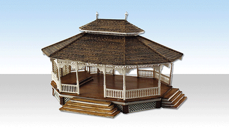 Built-&-Ready Landmark Structures(R) - Assembled -- Grand Gazebo - 6-5/16 x 5-9/32"  16 x 13.4cm-1