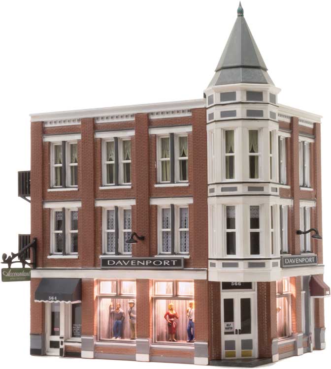 Built-&-Ready(R) Landmark Structures(R) - Lighted - Assembled -- Davenport Department Store - 5-1/8 x 3-7/8"  13 x 9.8cm-2