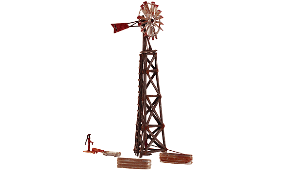 Old Windmill - Built-&-Ready Landmark Structures(R) -- Assembled - 3-3/8 x 2-3/16"  8.6 x 5.6cm