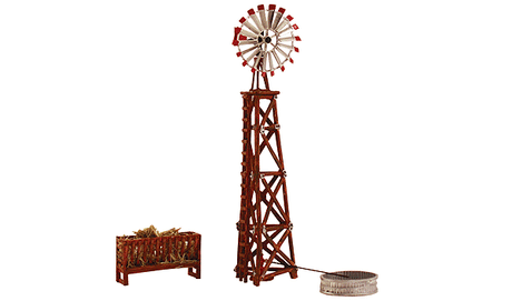Windmill - Built & Ready Landmark Structures(R) -- Assembled - 3-5/8 x 1-3/4"  9.2 x 4.44 cm