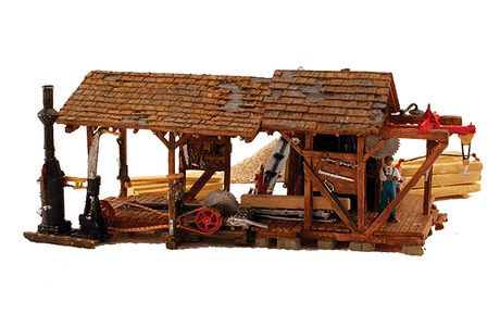 Buzz's Sawmill - Built & Ready Landmark Structures(R) -- Assembled - 7-1/2 x 5-7/8"  19 x 14.9 cm-1