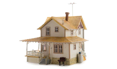 Built-&-Ready(R) Landmark Structures(R) - Assembled -- Corner Porch House - 5-5/8 x 4-5/8"  14.3 x 11.7cm-3