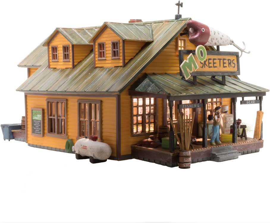 Mo Skeeters Bait & Tackle - Built-&-Ready(R) Landmark Structures(R) -- Assembled - 3-11/16 x 5-1/4"  9.4 x 13.3cm-2