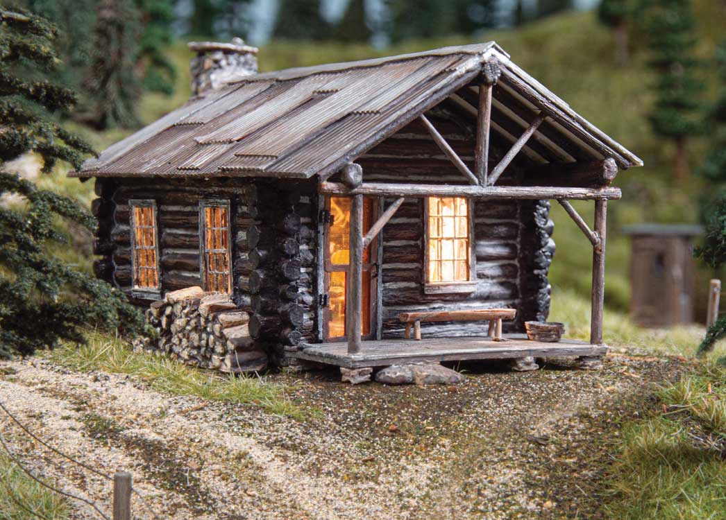 Built-&-Ready(R) Landmark Structures - Assembled - Lighted -- Cozy Cabin-1