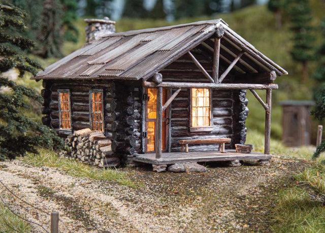 Built-&-Ready(R) Landmark Structures - Assembled - Lighted -- Cozy Cabin-1