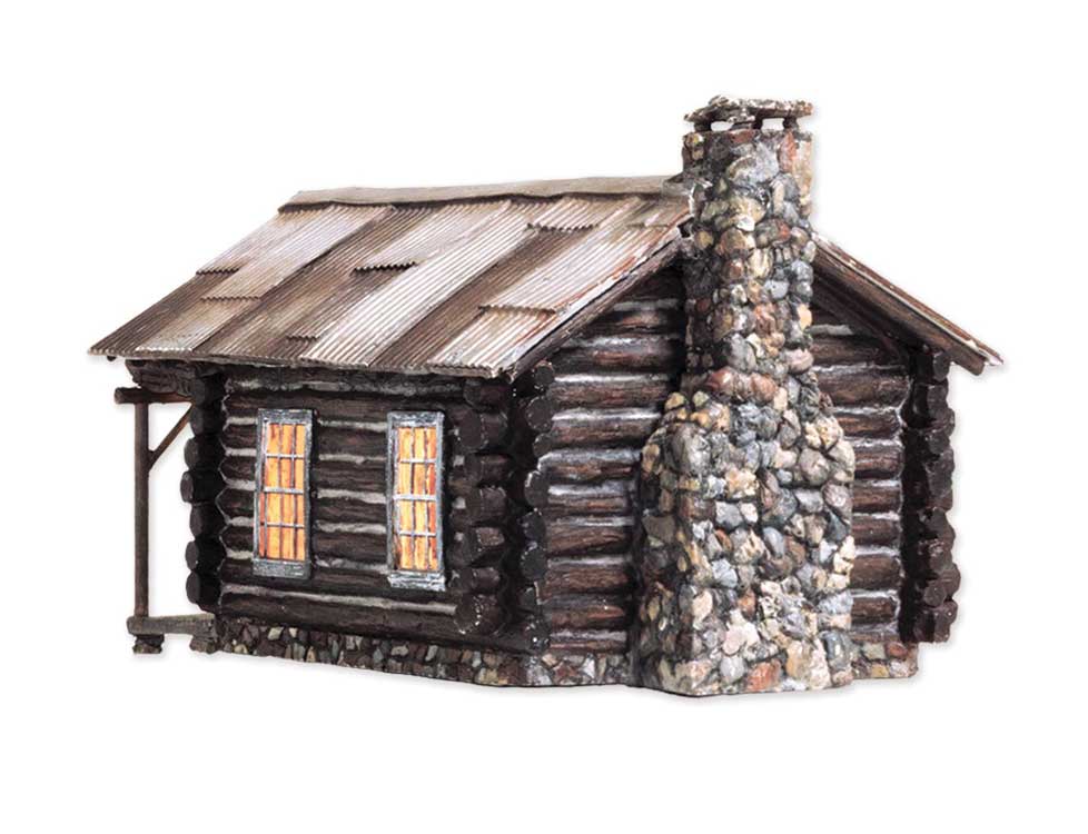 Built-&-Ready(R) Landmark Structures - Assembled - Lighted -- Cozy Cabin-2