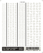 Dry Transfer Alphabet & Number Sets -- Railroad Roman Type Face - Numbers Only (white)