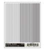 Dry Transfer Alphabet & Number Sets -- Stripes - Black 1/64, 1/32 & 1/16"