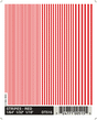 Dry Transfer Alphabet & Number Sets -- Stripes - Red 1/64, 1/32 & 1/16"