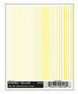 Dry Transfer Alphabet & Number Sets -- Stripes (yellow) 1/64, 1/32 & 1/16"