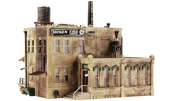 Sicken Tire Company - Landmark Structures(R) -- Kit - 3-9/16 x 3-1/8"  9 x 8cm