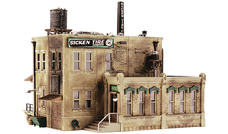Sicken Tire Company - Landmark Structures(R) -- Kit - 3-9/16 x 3-1/8"  9 x 8cm
