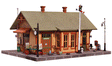 Woodland Station - Landmark Structures(R) -- Kit - 4-1/32 x 2-15/16"  10.2 x 7.46cm