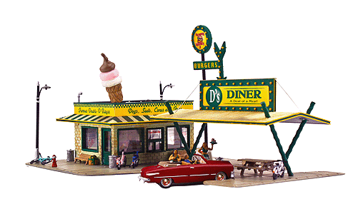 D's Dinner - Landmark Structures(R) -- Kit - 4 1/4 x 2 29/32"  10.7 x 7.38 cm