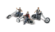 Bad Boy Bikers - Assembled - AutoScenes(R) -- 3 Figures & 3 Motorcycles
