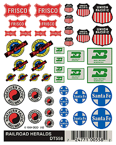 Dry Transfer Signs -- Railroad Heralds