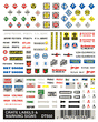 Dry Transfer Signs -- Crate, Labels & Warning Signs