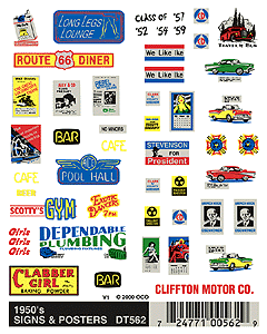 Dry Transfer Signs -- 1950s Signs & Posters