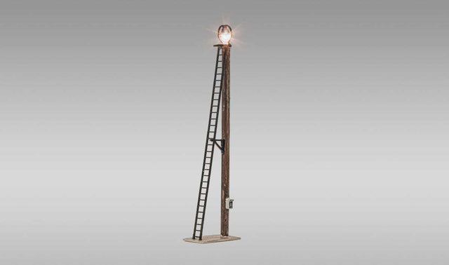 Wooden Yard Lamps - Just Plug(R) -- 4-13/16"  12.2cm, 30.4 scale feet 9.26 scale meters Tall pkg(3)-1