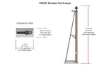 Wooden Yard Lamps - Just Plug(R) -- 4-13/16"  12.2cm, 30.4 scale feet 9.26 scale meters Tall pkg(3)-3