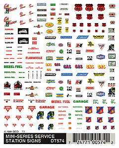 Dry Transfer Signs -- Service Station Signs