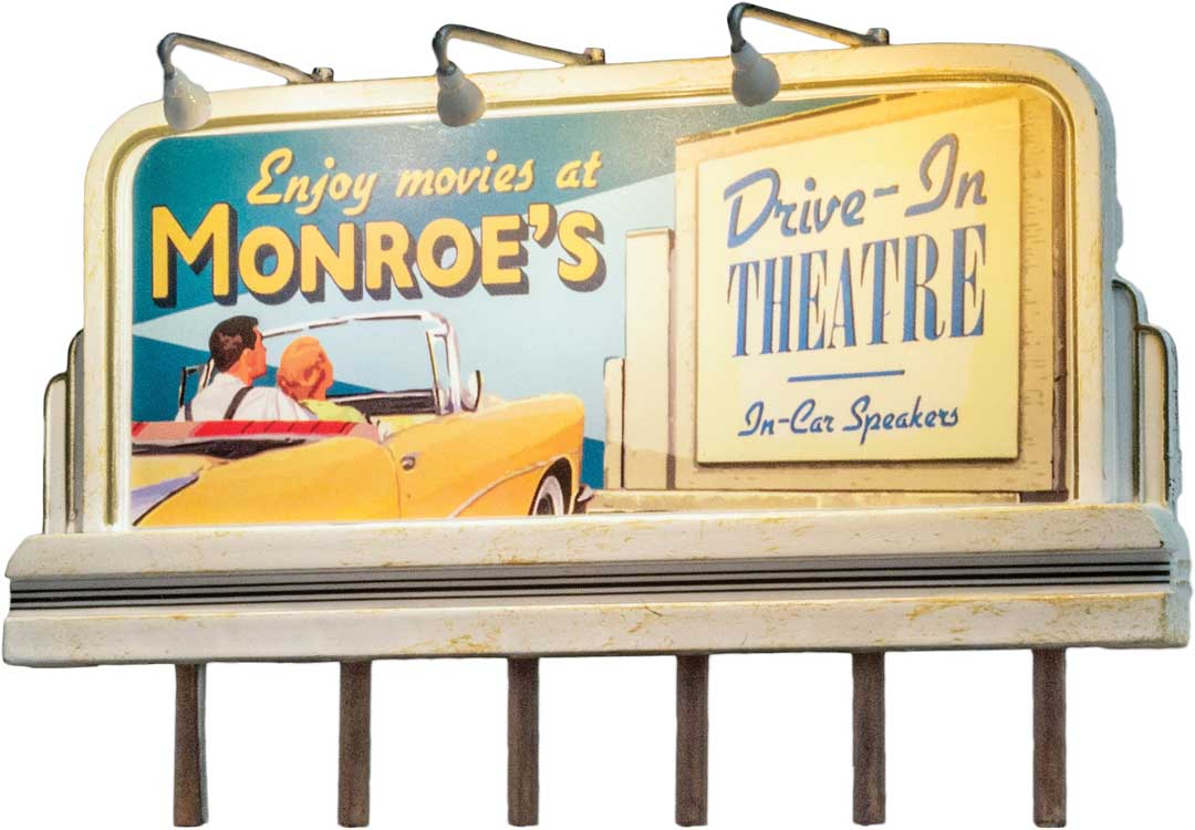 Lighted Billboard - Just Plug(R) -- Monroe's Drive-In-1