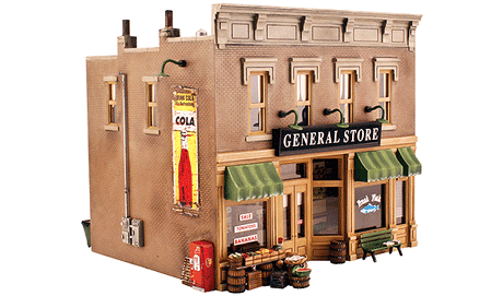 Lubener's General Store - Built-&-Ready Landmark Structures(R) -- Assembled - 8-1/8 x 6-5/8 x 7-1/2"  20.6 x 16.8 x 19cm