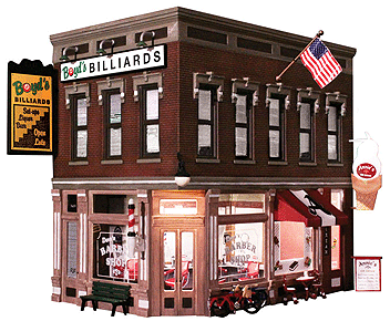 Corner Emporium - Built-&-Ready Landmark Structures(R) -- Assembled - 11-3/4 x 10"  29.8 x 25.4cm