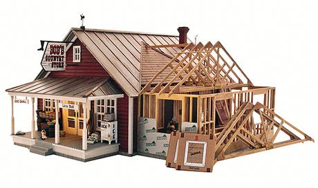 Country Store Expansion - Built-&-Ready Landmark Structures(R) -- Assembled - 13-1/8 x 11"  33.3 x 27.9cm