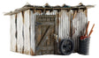 Tin Shack - Built-&-Ready(R) Landmark Structures(R) -- Assembled - 2-5/8 x 2-1/8 x 2-1/8"  6.7 x 5.4 x 5.4cm