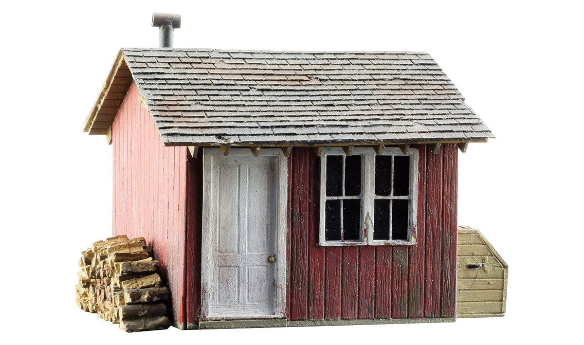 Work Shed - Built-&-Ready(R) Landmark Structures(R) -- Assembled - 3-7/16 x 1-3/4 x 2-1/2"  8.7 x 4.4 x 6.4cm