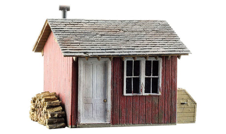 Work Shed - Built-&-Ready(R) Landmark Structures(R) -- Assembled - 3-7/16 x 1-3/4 x 2-1/2"  8.7 x 4.4 x 6.4cm