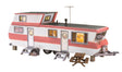 Double Decker Trailer - Built-&-Ready(R) Landmark Structures(R) -- White, Salmon