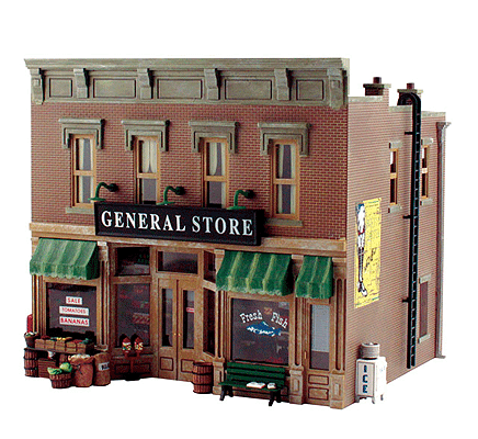 Lubener's General Store - Landmark Structures(R) -- Kit - 9-13/32 x 8-3/4 x 7-1/2"  23.8 x 22.2 x 19cm