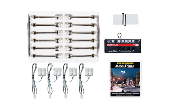 Double Lamp Post - Just Plug Value Pack -- With Light Hub pkg(12)-1