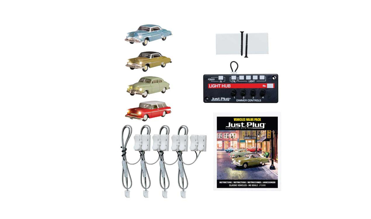 Classic Vehicles - Just Plug Value Pack -- 1 Each: Midnight Ride, Blue Coupe, Comfy Cruise, Downtown Drive & Light Hub-1