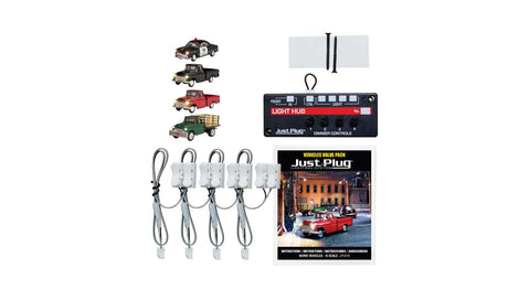 Work Vehicles - Just Plug Value Pack -- 1 Each: Police Car, Work Truck, Green Pickup, Henry Hauler & Light Hub-1