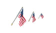 Wall-Mount US Flags - Just Plug Value Pack -- 1 Large, 2 Medium, 1 Small & Light Hub-1