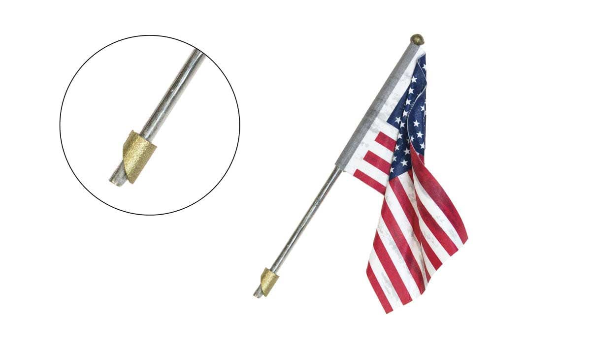 Wall-Mount US Flags - Just Plug Value Pack -- 1 Large, 2 Medium, 1 Small & Light Hub-2
