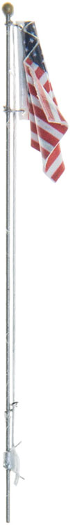 Flag Pole with U.S. Flag - Just Plug(TM) -- Small - 2-1/4"  5.7cm Tall