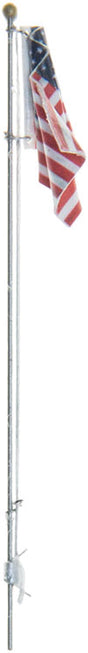 Flag Pole with U.S. Flag - Just Plug(TM) -- Small - 2-1/4"  5.7cm Tall