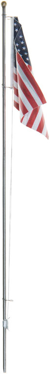 Flag Pole with U.S. Flag - Just Plug(TM) -- Large - 7-1/2"  19cm Tall